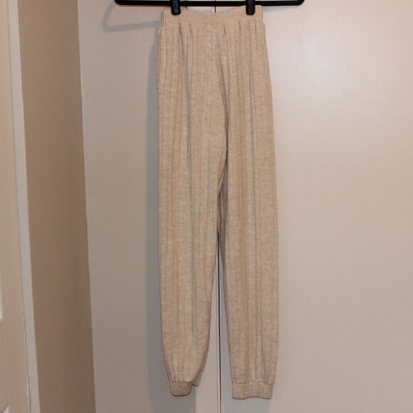 Zara High Waist Cream Pants Women Size XS - Picture 6 of 10